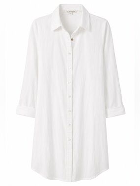 Pomander Place Ivory button down shirt dress